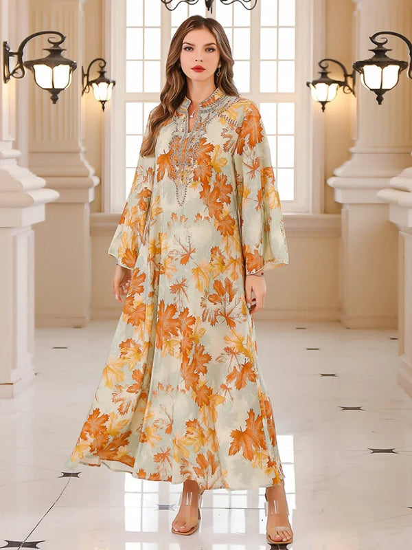 Maple Tie Neck Kaftan Modevo ™ Dress